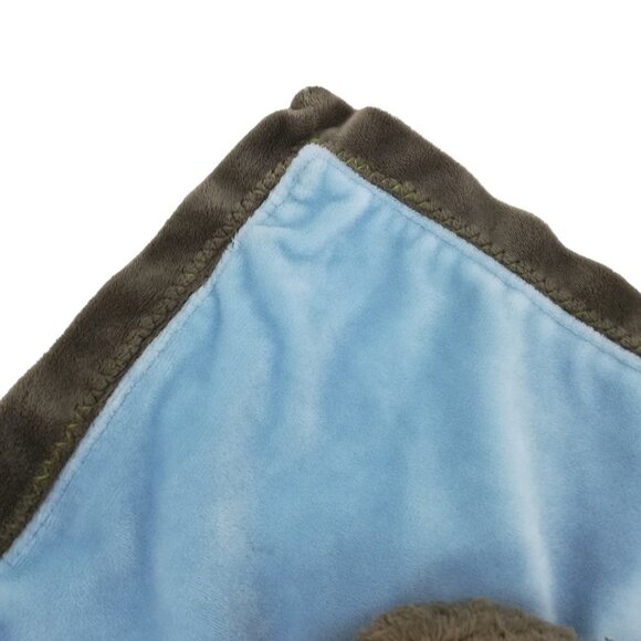 Carters Monkey Blue Brown Mommy Thinks I'm Awesome Rattle Lovey Lovie Satin - Picture 4 of 6